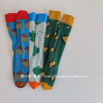 Bao Xiaoyu 2021 Autumn New Korean ins children boys and girls socks printed all-size cotton socks parent-child