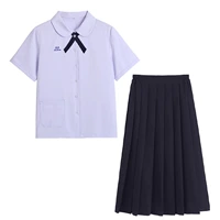 Рубашка для девочек -шарнирная рубашка +тибетская юбка Цинчжонга +галстук -бабочку