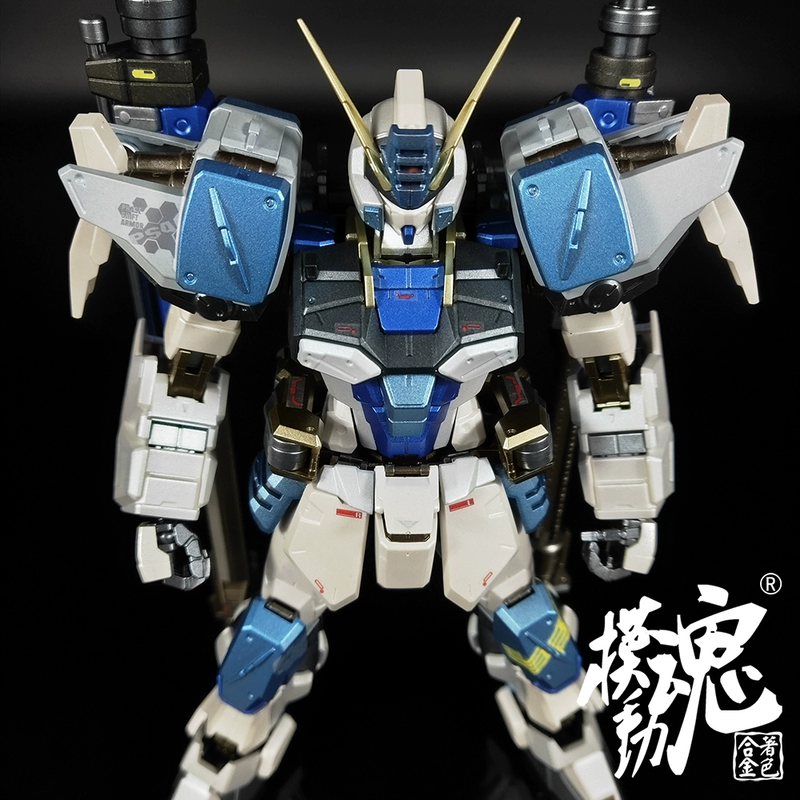 Khuôn điểm màu hợp kim linh hồn năng động Bandai Gundam Mô hình lắp ráp MG Storm Sự khéo léo cực kỳ cháy bỏng Màu xanh lam - Gundam / Mech Model / Robot / Transformers