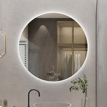 Miroir rond intelligent de salle de bains anti-buée led avec écran tactile lumineux lavabo mural miroir haute définition