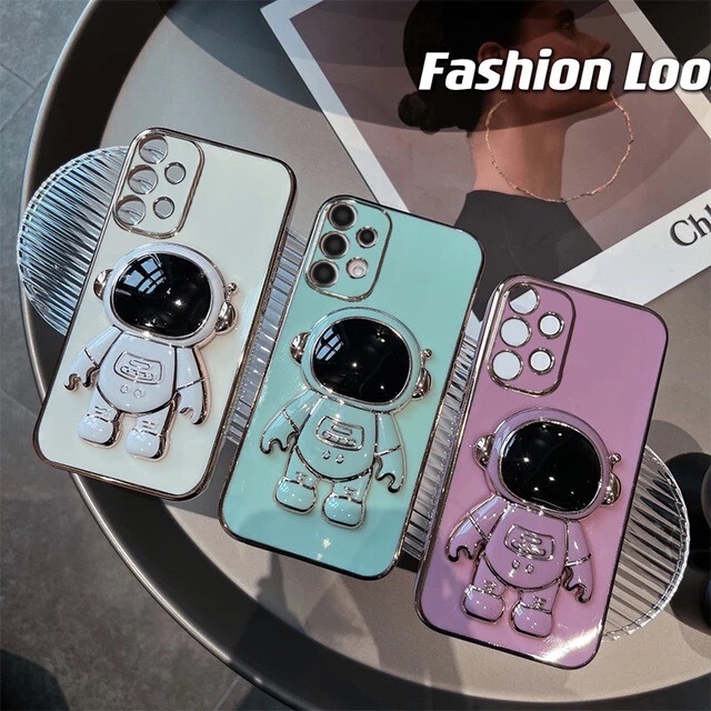 Astronaut Electroplated Silicone TPU Kickstand Function S23, S23 Plus, S23 Ultra, S22, S22 Plus, S22 Ultra, S21, S21 Plus