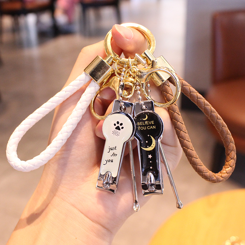 Nail Clippers, Ear Pick, Nail Clipper Set, Keychain, Nail Clippers, Ear Cleaner, Cute Girl, Exquisite Backpack Pendant