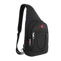 Swiss soldier knife bag male casual skewed cross-hundred multifunctional skinny bag small backpack vertical sports triangle bag