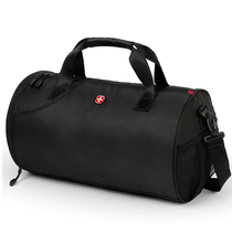 Swiss Army knife fitness bag Mens sports travel leisure wet and dry portable training bag Short-distance shoulder duffel bag