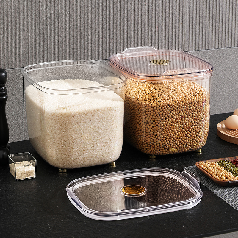 Clean Power God Rice Barrel Home Anti-Insect Damp Rice Vat Dress Rice Flour Storage Container Sealed Rice Box Rice Intake Box