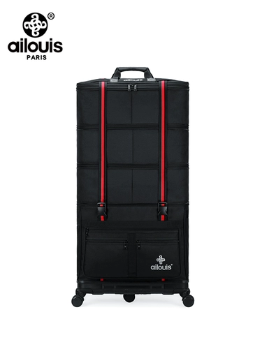 Aillouis сверхбольшая вместимость 158 зарегистрированного багажа авиакомпаний для учебы за рубежом, универсальный складной мобильный чемодан на колесах