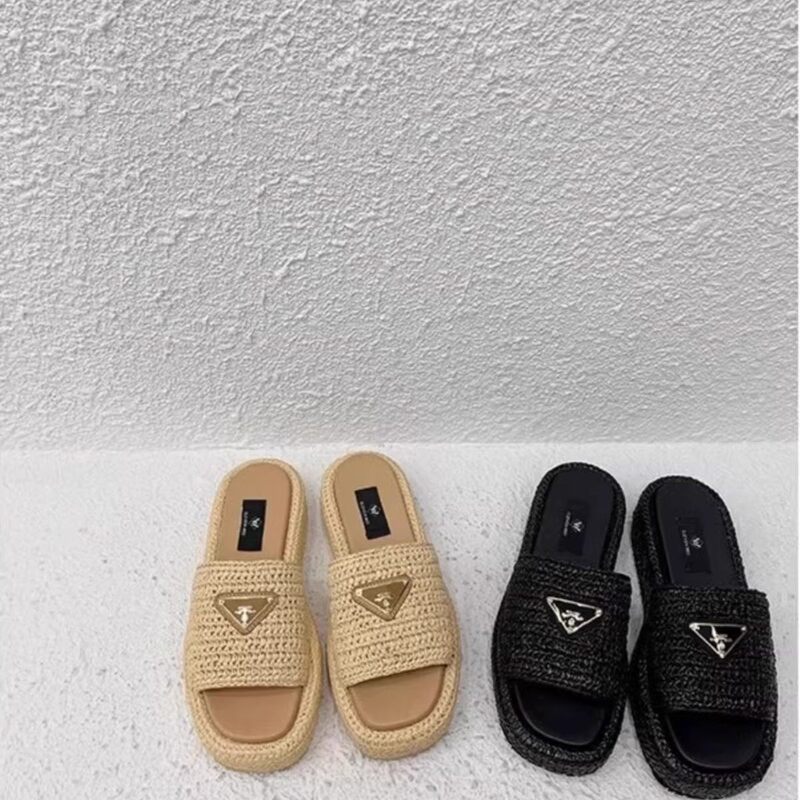 Highly Recommended! Limited Time Offer, Strongly Recommended! They Smell so Good When You Wear Them! Thick-Soled Straw Woven Slip-On Sandals for Women, Suitable for Outdoor Wear