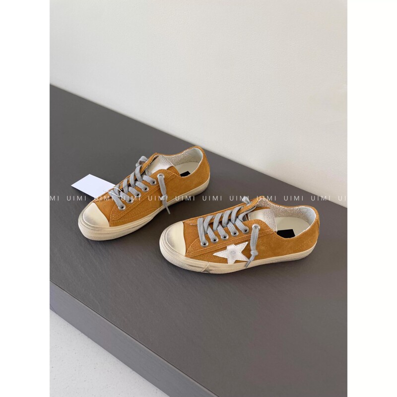 Absolutely Amazing! 25Ss Autumn Genuine Leather Distressed Star Sneakers Five-Pointed Star Dirty Shoes Skate Shoes Absolutely Amazing! 25Ss Autumn Genuine Leather Distressed Star Sneakers Five-Pointed Star Dirty Shoes Skate Shoes