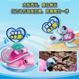 Невинный, моя маленькая домашняя игрушечная черепаха Мать и черепаха, детка Водолей, играет вода, будет плавать девочки