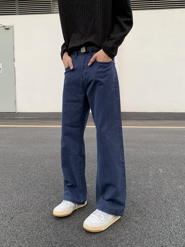 Ykee French-Style Blue Autumn and Winter Versatile All-Season Commuting High-End Jeans Trendy Straight-Leg Slimming Flared Long Pants