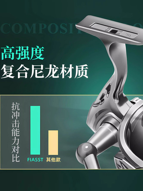 Small Golf Spinning Reel for Long-Distance Casting, All-Metal Fishing Reel, Lure Reel with Slanted Spool, Multi-Purpose for Small Fish