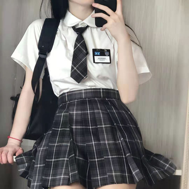 Zhongjk soot jk uniform skirt original set full set of day school for students dress skirt spot