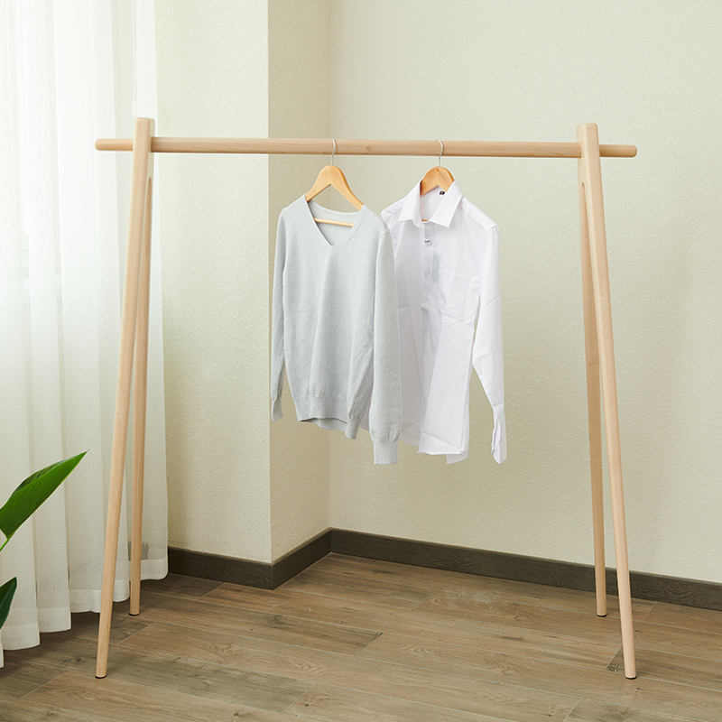 Solid wood hanger simple household coat hanger room dormitory clothes