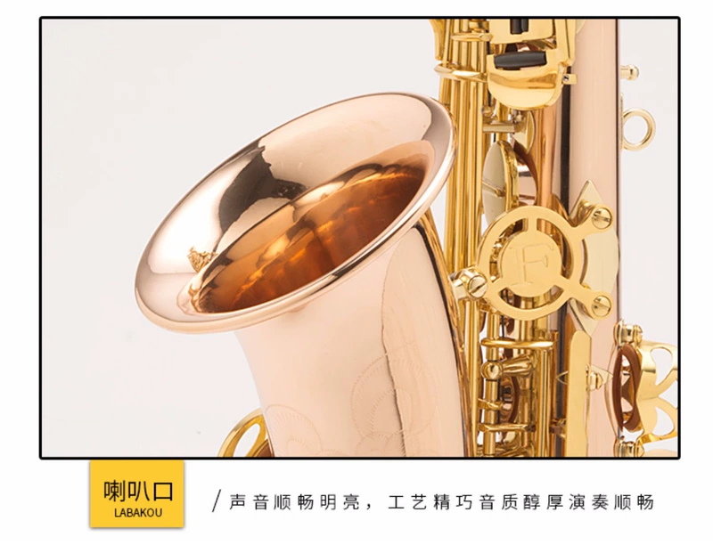 Phốt pho đồng được chạm khắc alto saxophone Nhạc cụ phương Tây saxophone gió E-người lớn mới bắt đầu chơi thực hành FAS-788