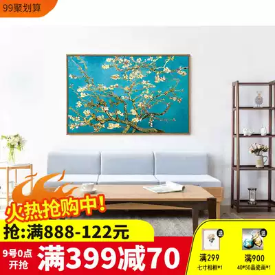 Snow living room decoration painting Van Gogh apricot flower oil painting European mural dining room study porch hanging painting office