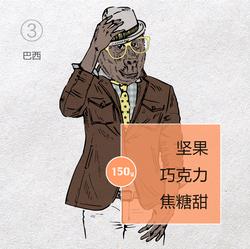 Bean Beast Coffee) Brazil's San Antonio chakra nut chocolate caramel coffee beans 150g