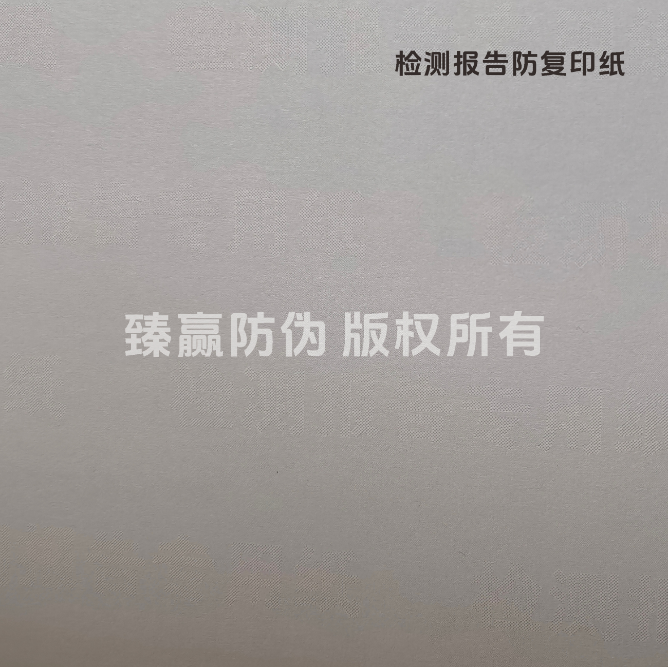 检测报告防复印纸