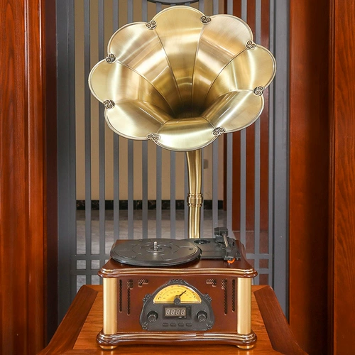 Ретро -споракоромикулярная гостиная портрет виниловый рекордер старый стиль электрический пение творческий подарок Bluetooth Audio
