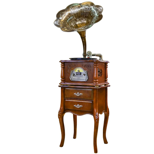 Ретро вокальная машина антикварная стиль электрическая поющая машина Классическая виниловая рекордера Гостиная Да -ла -Синь звуковой подарок звука подарок