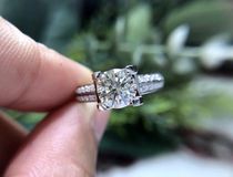 18K gold wedding diamond ring 30 points 50 Diamond ring female 1 carat betrothed