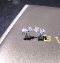 18K Platinum Little Fragrant Comet Diamond Earrings Earrings Earrings Luxury Group Inlay Diamond Custom