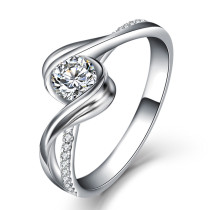 18K gold diamond ring wedding diamond ring female carat marriage proposal engagement ring snowflake display Diamond Group set