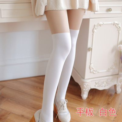 Panty hose slong cao đẳng nhung dài hoa văn màu đen mỏng màu da cartoon pantyhose trên trắng dưới bom màu đen.