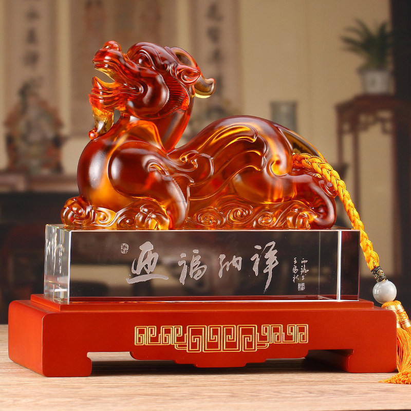 Leopard Leopard Money Swing pieces Glazed Home Living Room Xuanguan TV Cabinet Office Store Opening Gift Craft Gifts Swing Accessories