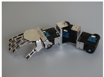 Humanoid double foot robot arm 3 degrees of freedom with 5 finger set to ship well