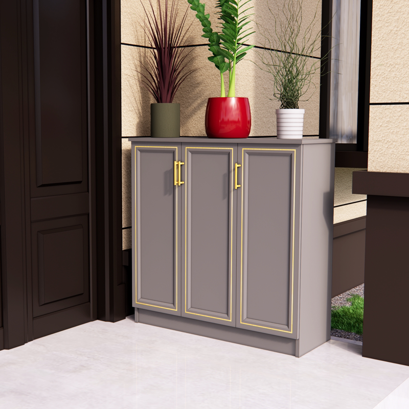 Aluminum alloy shoe cabinet factory direct sales outdoor balcony waterproof and moisture proof insect thickness multi-layer simple Nordic locker