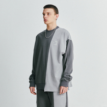 (Yu Jae-in Tongan) SRS Dislocation Splicing of Color Weaters Country Tide Cards Round Collar Loose Sleeves AUTUMN LONG SLEEVES