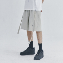 SRS floating with outline movement shorts Mens pure cotton State Chaoty easy 2022 new 100 hitch casual summer 50% pants