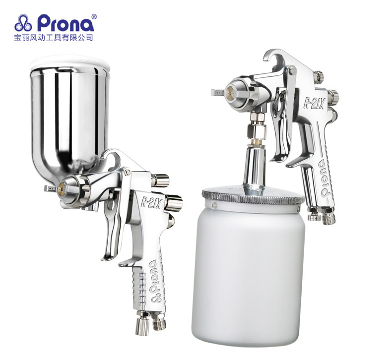 Taiwan Polyflor spray gun R21 car furniture wood sheet metal high atomization paint topcoat primer spray gun PRONA