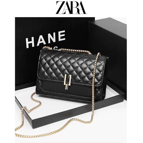 Zara, модная брендовая сумка через плечо с ромбовидным узором, коллекция 2022, премиум класс