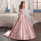 Trẻ em đuôi dài cô gái catwalk chủ trang phục trang phục sinh nhật buổi tối piano biểu diễn hoa cô gái váy trang phục biểu diễn cho bé trai