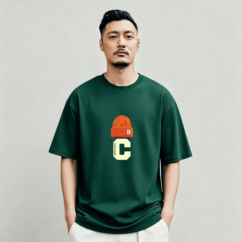 Hong Kong Trendy Brand Shawn Yue Short-Sleeved T-Shirt for Men, New Summer Style, Pure Cotton Heavyweight 260g Couple's Top, Round Neck Half-Sleeve