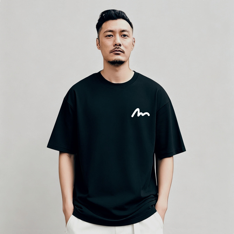 Hong Kong Trendy Brand Pure Cotton Heavyweight 260g Short-Sleeve T-Shirt for Men, Simple Letter Print, Couple's Loose and Versatile Half-Sleeve Shirt