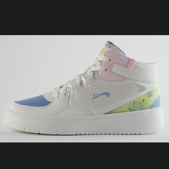 贵人鸟正品女款2022秋季新运动休闲跑步鞋高帮皮面防水女鞋E23E36