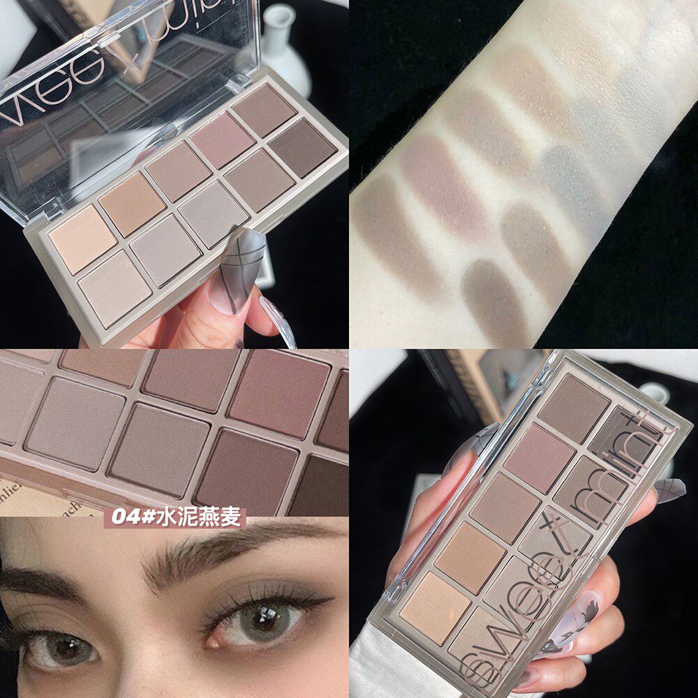 French orchid cold-toned gray-purple high-value eyeshadow palette female 2021 summer new ins super hot earth color