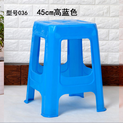Plastic stool thickening household can fold table chair with thick adult strong commercial rubber bench living room red high bench