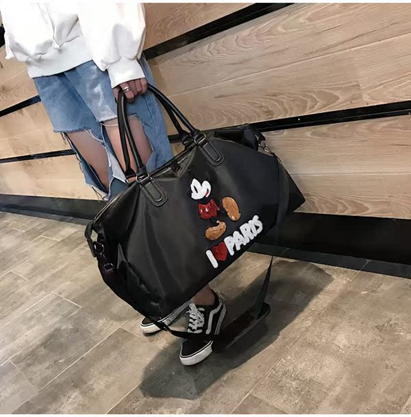 2019 thời trang mới túi du lịch phong cách châu Âu và Mỹ sequin không thấm nước Mickey Mouse Fitness túi - Túi du lịch túi đeo chéo nam