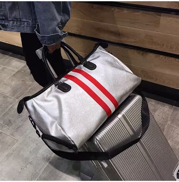 Túi du lịch Ribbon mới Túi thể dục công suất lớn Túi du lịch khoảng cách ngắn Túi du lịch Unisex - Túi du lịch túi mcm