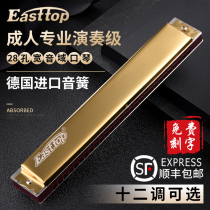 Dongfang Ding harmonica professional performance stress 28 hole polyphonic German sound Reed adult beginner student Introduction