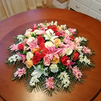 Simulation flower hotel large dining table flower arrangement table flower fake flower round table plastic flower flower arrangement round table flower silk flower