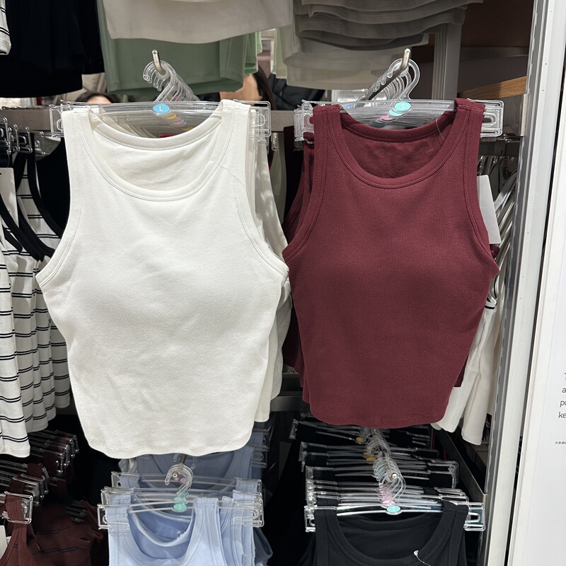 Fitting Room-Produced Summer Style Hot Girl Short Vest with Padded Cups and Camisole Top for Women 482197/477744