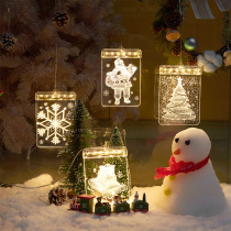 Christmas Shop Window Adornment Sucker Light Creative Hanging Lights Flashing Lights lights Star Romantic Room Windows Full of Star Romantic Rooms