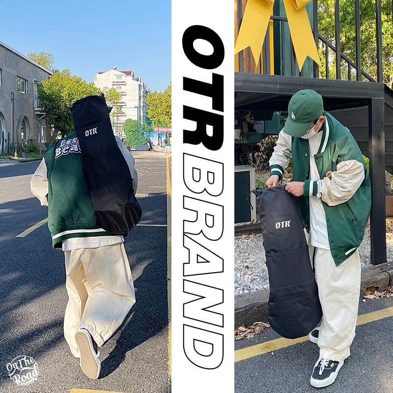 OTR Double Rocker Highway Small Fishboard Skateboard Bag Slant shoulder handlebar dual-purpose thickened waterproof skateboard bag