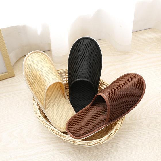 Five-star hotel disposable slippers for entertaining guests at home, non-slip thickening, customized women's summer travel beauty salon floor