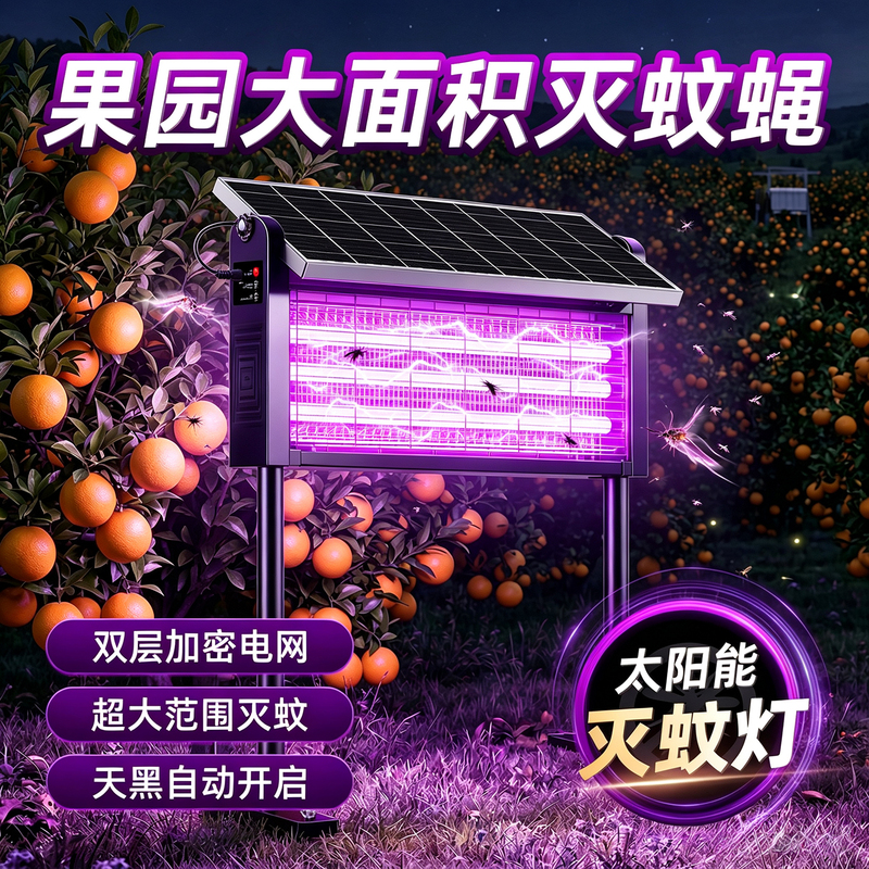 2026 New Model Solar Mosquito Killer Lamp for Outdoor Use in Orchards and Gardens, Powerful Mosquito Repellent Device, Outdoor Fly Killer Lamp, Insect Killer Lamp