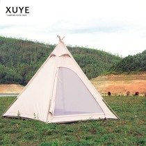 Outdoor Indian cotton waterproof camping 3-4 people Retro light luxury pyramid spire literary style ins tent